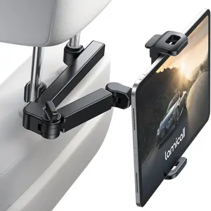 Car Headrest Tablet Holder - [3-in-1 Extension Arm] Adjustable Tablet Car Rear Seat Holder, Essential Gift for Road Trips, Tablet Mount for Car