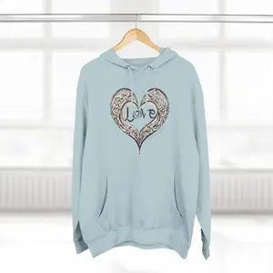 Love Heart Hoodie — Vintage Filigree Heart Pullover - Unisex Hoodie