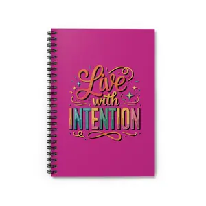 Live With Intention Spiral Notebook — Ruled Journal for Goal Setting & Daily Planning