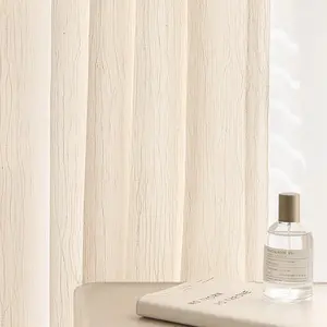 Japanese Style Linen Cotton Window Curtain, Room Decor Curtain, Vintage Drapes for Living Room Bedroom Guesthouse, Minimalist Light-Transmitting Fabric