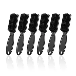 6 Pcs Barber Clipper Cleaning Set - Trimmer Brush, Duster, Manicure Nylon Brush, Hair Styling Tool (Black)