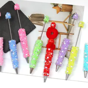 【P162】5pcs  Rhinestone Beadable Pen. You can design it yourself