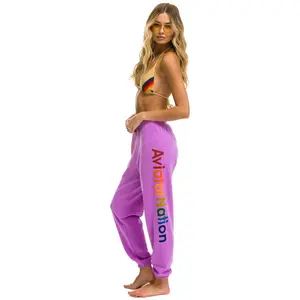 AVIATOR NATION MIAMI SWEATPANTS - NEON PURPLE