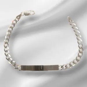 Esclava cubana con placa, plata 925.