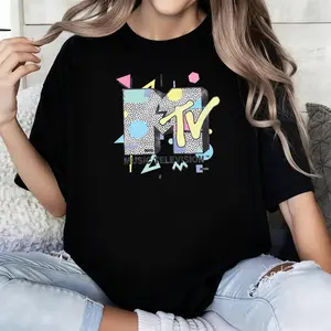 MTV Retro Shape Design Logo Graphic Shirt, MTV Birthday Girl Trip, 80s & 90s Mtv Wash Shirts, Vintage MTV Family Matching Tee