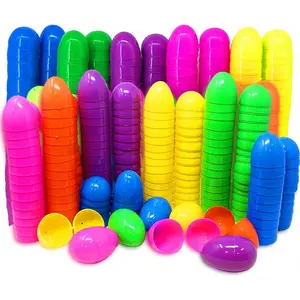 100 Pack Bulk Easter Eggs, Plastic Easter Eggs Assortment - 2.4" Bright Colors Easter Eggs For Filling Candy Treats, Easter Party Favor, Easter Eggs Hunt Easter Basket Stuffers Fillers