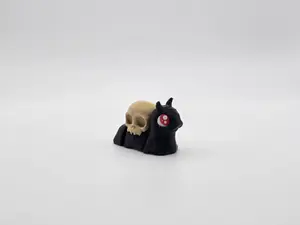 Spooky Skull Mini Articulated Snail with Unique Design and Red Eye Feature - Distinctive & Artistic Collectible