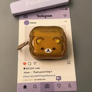 2025 New Cartoon Bear Airpods Protective Case Wireless Bluetooth Earphone Cover Compatible  Apple Pro Headsets Second Generation