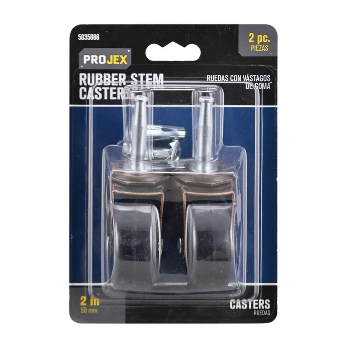 212 MAIN 2-in Ball-Type Heavy Duty Swivel Rubber Castors, 80 lbs Load Capacity, Pack of 2, Furniture & Industrial Hardware, 2 Inch