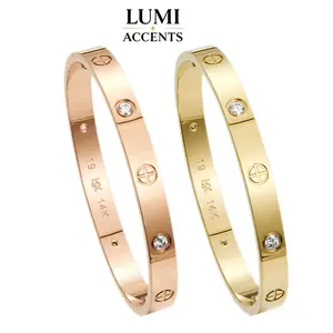 Women's 14K Gold Plated Elegant Bangle Bracelet - Waterproof, Tarnish-Free, Hypoallergenic, Stackable, Daily Wear Luxury Accessory - Mother's Day Gift for Her, Viral TikTok Trending Costume Jewelry