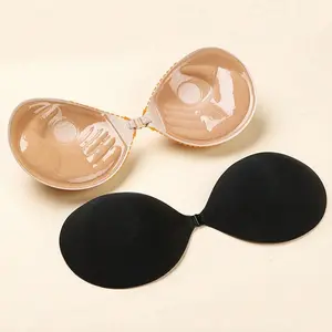 3D Palm Thickened Bra Pads for Wedding Dresses, Invisible Breathable Push-Up Front Hook Strapless Small Bust Enhancer, Flat Chest Use