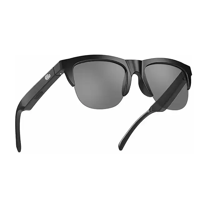 Tech-Inspired Smart Sunglasses for Unisex Adults, Waterproof Frame with Open Ear Audio, Bluetooth 5.3 & Interchangeable UV Lenses for Sun Protection & Voice Calls, Wearable, Device, Touch Controls, Open Ear Listening Design