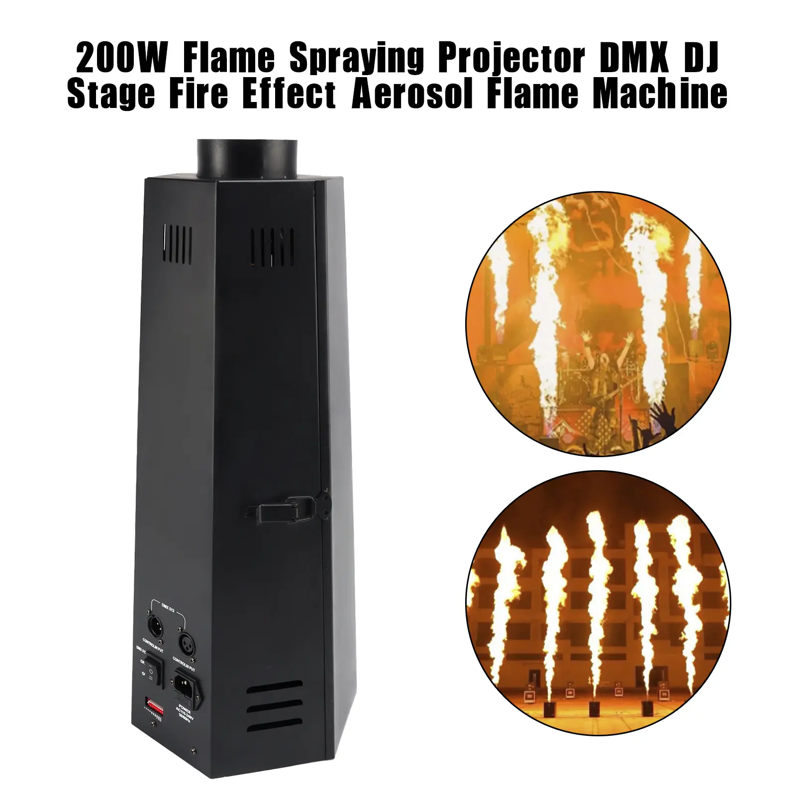Stage Flame Projector Flame Spraying Machine Fire Effect Aerosol Flame Machine/ Cold Spark Firework Machine with Remote Control