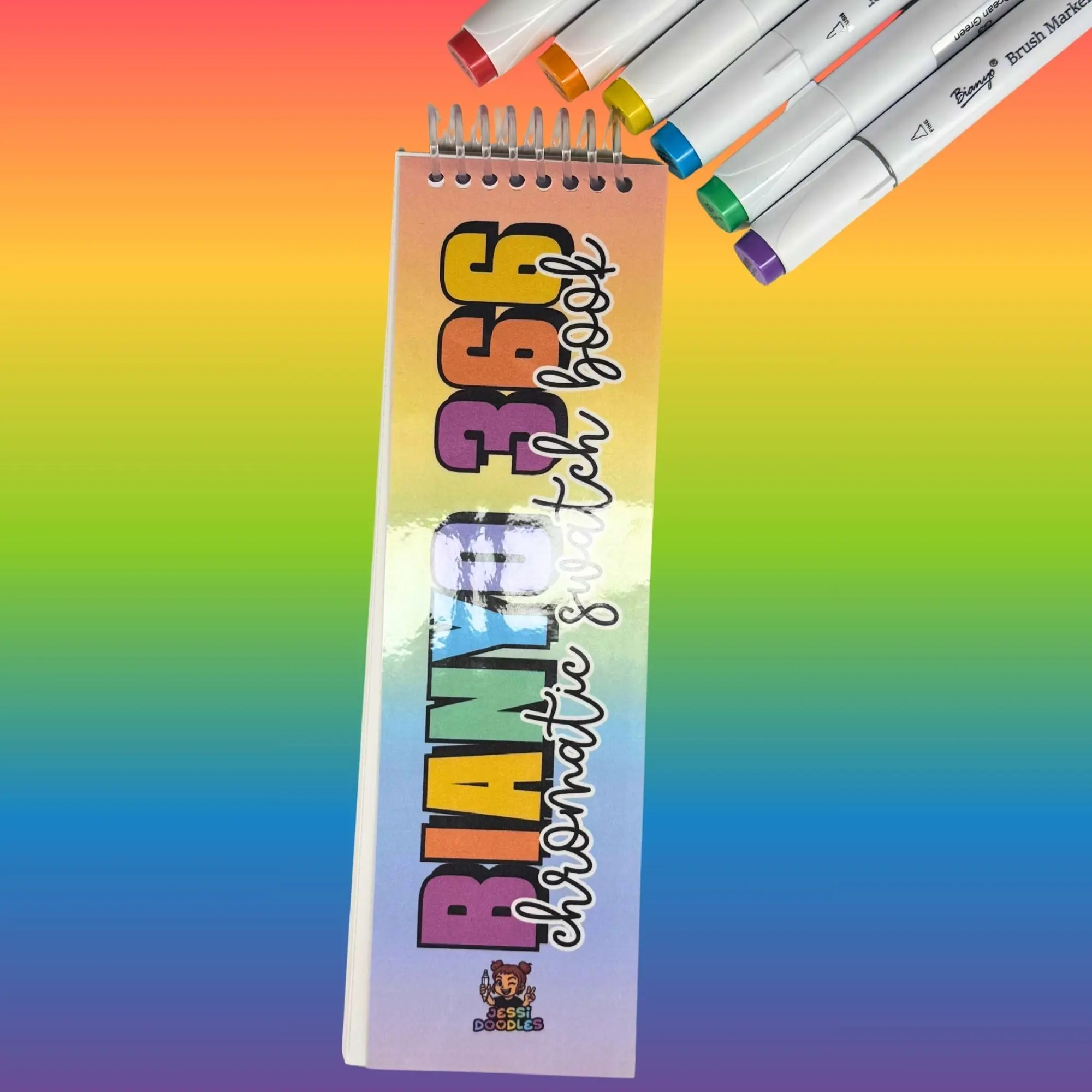 Bianyo 366 Chromatic Swatch Book- For Brush Marker Set ONLY