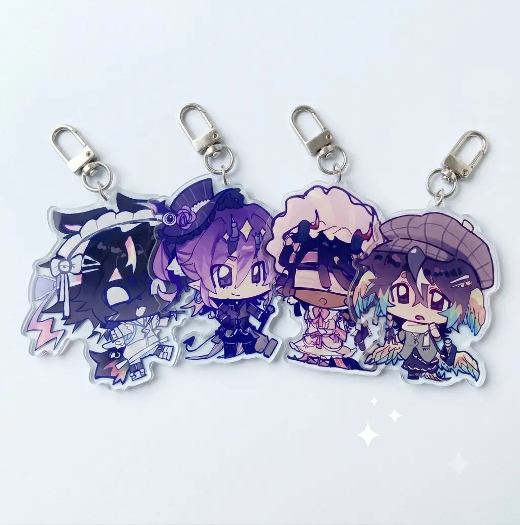 Unstable Four Universes Minecraft Acrylic Keychain, Universe MCYT Yt Translucent Acrylic Keychains