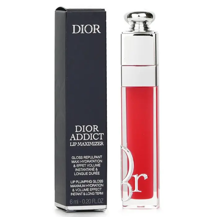 DIOR Addict Lip Maximizer Cosmetic Gloss, Hyaluronic Acid Lip Care Item with Hydrating Moisturizing Formula - #015 Cherry, Lipgloss