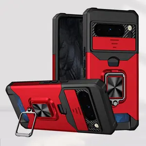Compatible Pixel 10 Pro XL/10 Pro/9 Pro/8 Pro/7 Pro, Magnetic case with booth and ring holder- Hn4277-4