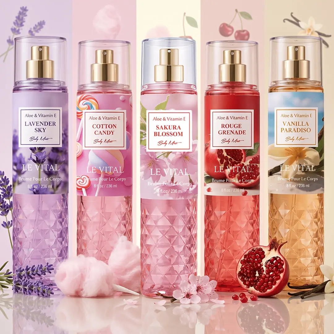 Vital Luxury Elegant And Various Scented Body Shower Gel, New Body And Hair Spray Bath Body Care Gift Box Portable Travel Companion, Suitable For Wedding Partners, Especially For Friends Or Holiday Gifts.