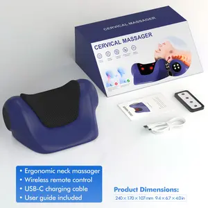 The heated deep-massage cervical pillow gently kneads the spine, effectively relieving muscle tension.