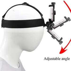 Adjustable Head-Mounted Phone Mount for Action Cameras, First-Person View, Outdoor Cycling, Live Streaming, Fits Most Phones