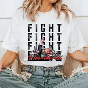 Fight to Save America Donald Trump design DTF (Direct To Film) Transfer | Ready for press | 2024 Election DTF | Premium Quality DTF | Trump design DTF