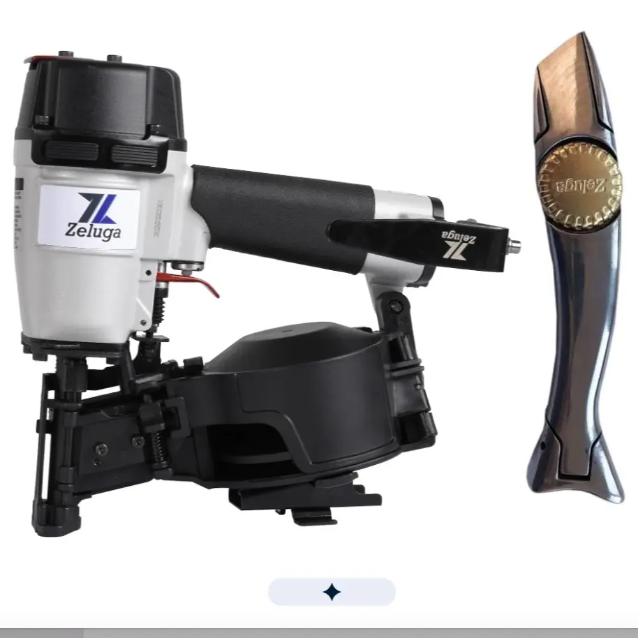 Zeluga 15 Degree Coil Roofing Nailer & Shark knife