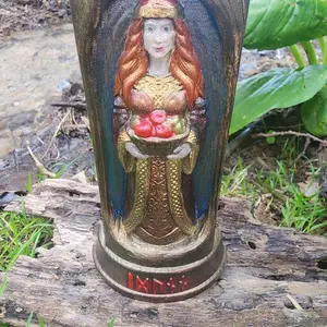 Idunn Norse Goddess Wooden Statue