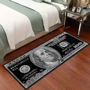 Dollar Pattern Carpet, 1 Count Non-slip Soft Comfortable Washable Floor Mat, Decorative Rugs for Home Living Room Bedroom Hotel Dormitory
