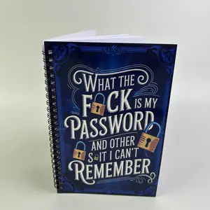A5 Blue Notebook - Minimalist Password Manager, Secure Address & Website Log, Quick Access Password Organizer, Money Savings Book