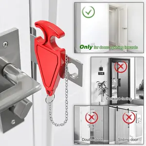 Portable Home Door Lock, Travel Lock for Enhanced Security & Privacy, Ideal for Hotels, Apartments, College Dorms, Secure Lock