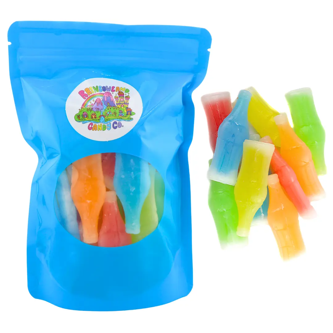 Nik-L-Nip Wax Bottles, Mini Drinks Wax Bottle Candy, 8 oz Bag, Approximately 28 Bottles, Retro Old School Candy