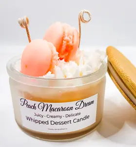 Peach Macaron Dessert Candle  | Sweet Treat