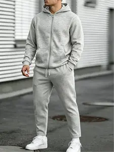 Two-Piece Men'S Tracksuit Set Featuring a Pullover Hoodie And Sweatpants,Fabric is soft and comfortable Perfect for Casual Jogging And Athletic Activities
