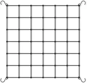 Grow Tent Trellis Netting 2x2', Heavy-Duty Elastic  Net with Steel Hooks, Flexible Hydroponics Support for Grow Tents, Gardening, and Horticulture