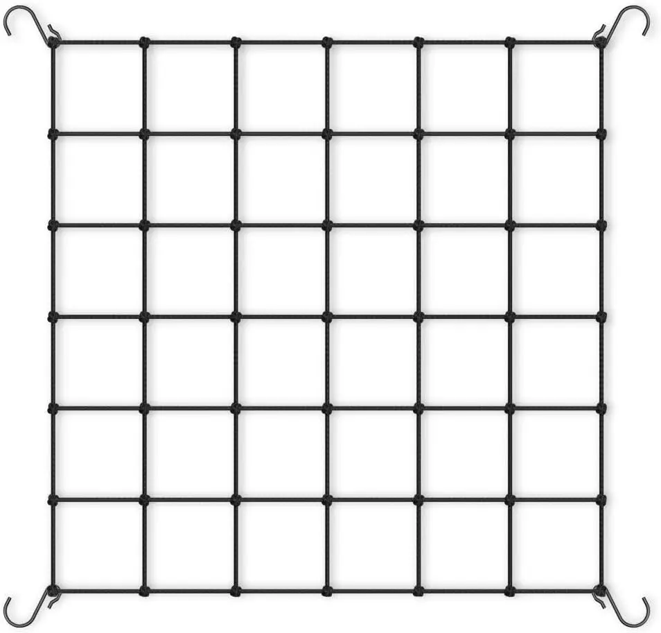 Grow Tent Trellis Netting 2x2', Heavy-Duty Elastic  Net with Steel Hooks, Flexible Hydroponics Support for Grow Tents, Gardening, and Horticulture