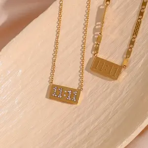 11:11 Angel Number Necklace 18k Gold