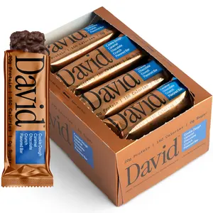 Cookie Dough Caramel Chocolate Flavored Bars – 20g Protein 150 Calories 0g Sugar – Includes 12 Bars – High Protein Snack