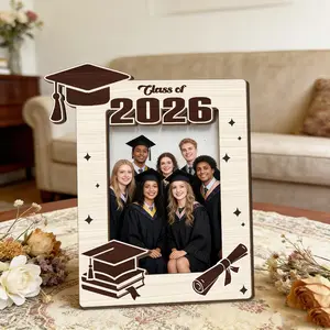 Summervibes 2026 Graduation Gift Wooden Photo Frame , Commemorative Keepsake & Gift for Graduates,Perfect for Daughters, Sons, and Friends,Boyfriend,Girlfriend,Brother