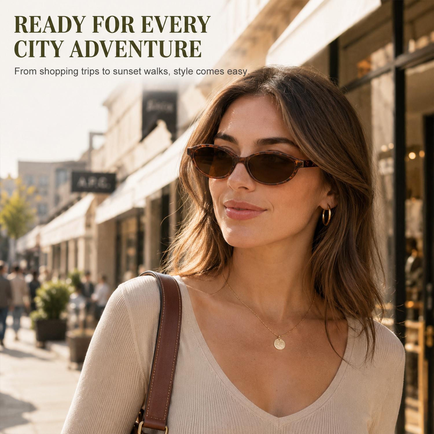 〖Summer Vibes〗3 PCS Retro Oval Sunglasses for Women Chic Cat Eye 90s Sunnies Lightweight Narrow Shades Trendy UV Protection Sunglasses Vintage Rich Girl Sunglasses Women#tiktokshopbacktoschool