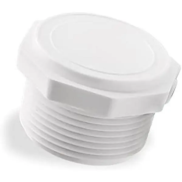 10 count - White 3/4 Inch MNPT Male Pipe Thread Plastic Pipe End Cap 3/4 inch PVC Male Threaded Pipe End Plug Sch 40 PVC Threaded Plug for Home Sewer Plumbing Water Line