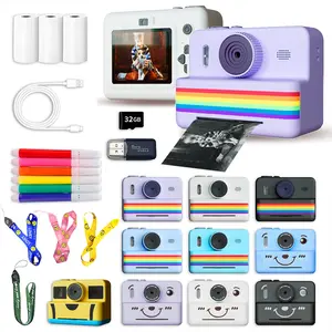 Instant Camera with Accessories 2.8 Inch Screen 1080P HD with Memory Card & Reader & Colored Pen & Data Cable, Birthday Gift, Instant Print Camera