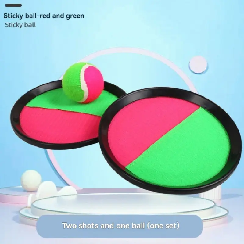 Sticky Ball Set (2 Rackets + 1 Ball), Two Shots, One Ball, Outdoor Sports Throwing Sticky Balls, Handheld Target Racket, Indoor & Outdoor Parent-Child Interaction, Kids Games