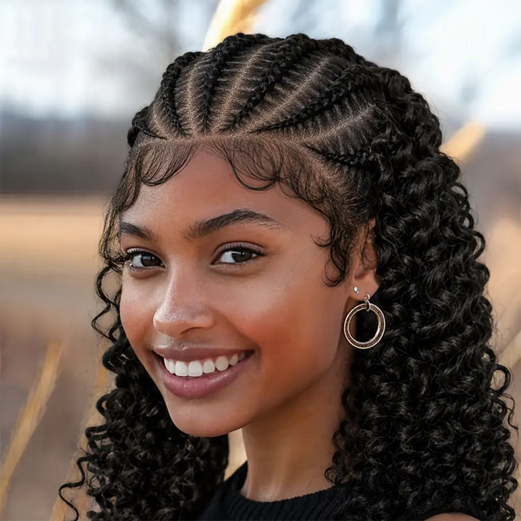 Wig Tik women’s elegant short braided curly wig with a high-definition lace frontal – 200% density black wavy synthetic hair, suitable for casual and party looks, 13x6 lace area, suitable for all women, short lace frontal wig, versatile hairstyles