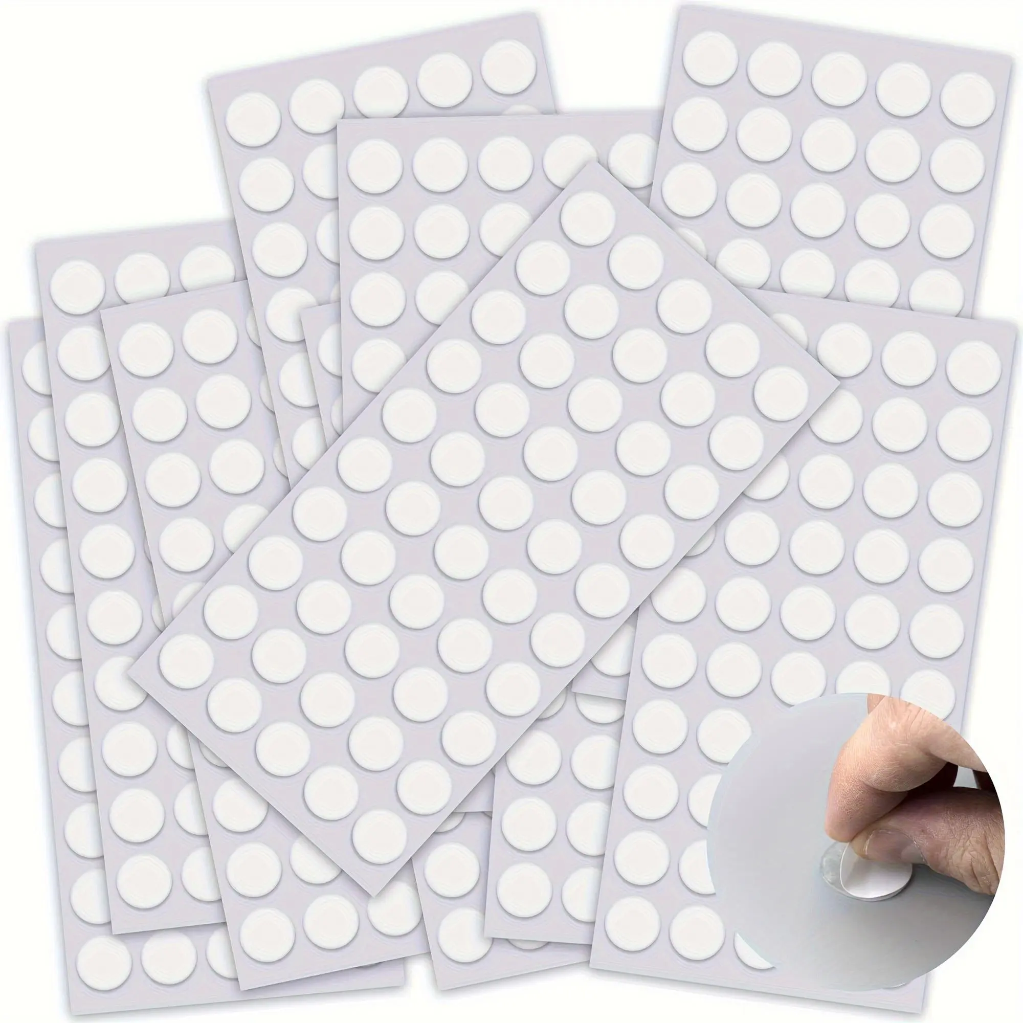 Double-sided Adhesive Tape Dots, 200pcs/set Clear Round Stickers, Acrylic No Trace Transparent Multipurpose Removable Double Sided Sticky Adhesive for Hanging on The Wall Decoration, Durable Double Sided