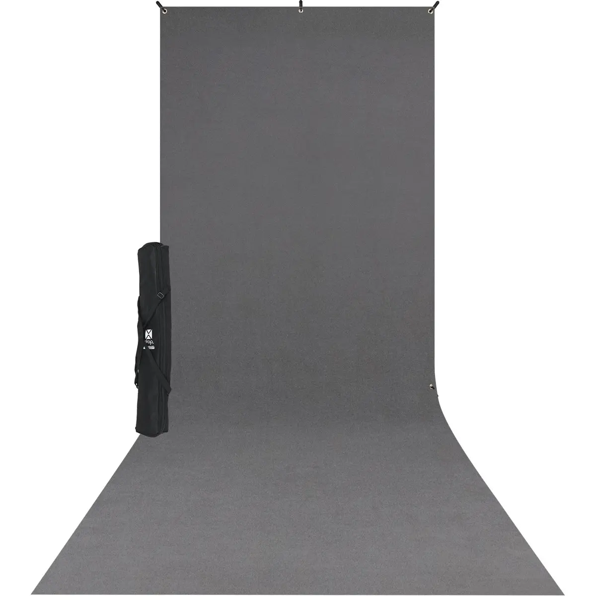 Westcott 5x12' X-Drop Wrinkle-Resistant Backdrop Kit with Durable Aluminium Stand, Neutral Gray Sweep Camera Photography Accessories