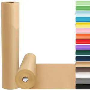Craft Paper Roll - 17.5"x 1200" Brown Wrapping Paper, 100ft, 70GSM 50LB, for Arts & Crafts, Poster Packing, Shipping & Moving Supplies