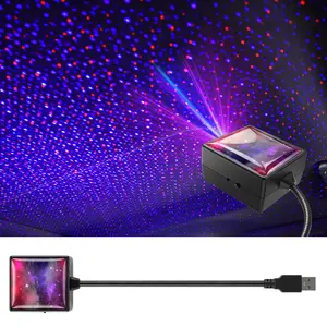 USB Projector Night Light,Portable Adjustable LED Show Romantic Atmosphere Star Night Projector,Car Interior Decoration for Wedding Car,Ceiling,Bedroom,Party