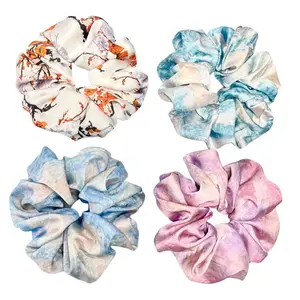 Large Satin Scrunchies | XL Oversized Hair Ties for Thick & Long Ha
