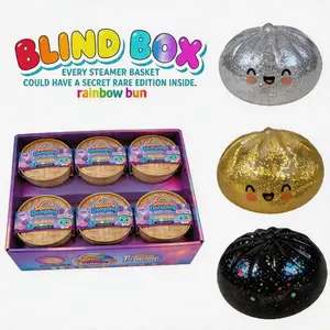 JOYIN Dumpling Squishy Toy, Glitter Dumpling Mystery Box, Colorful Dumplings Stress Balls Fidget Sensory Toy, Soft Squeeze Decompression Dough Gift for Adults