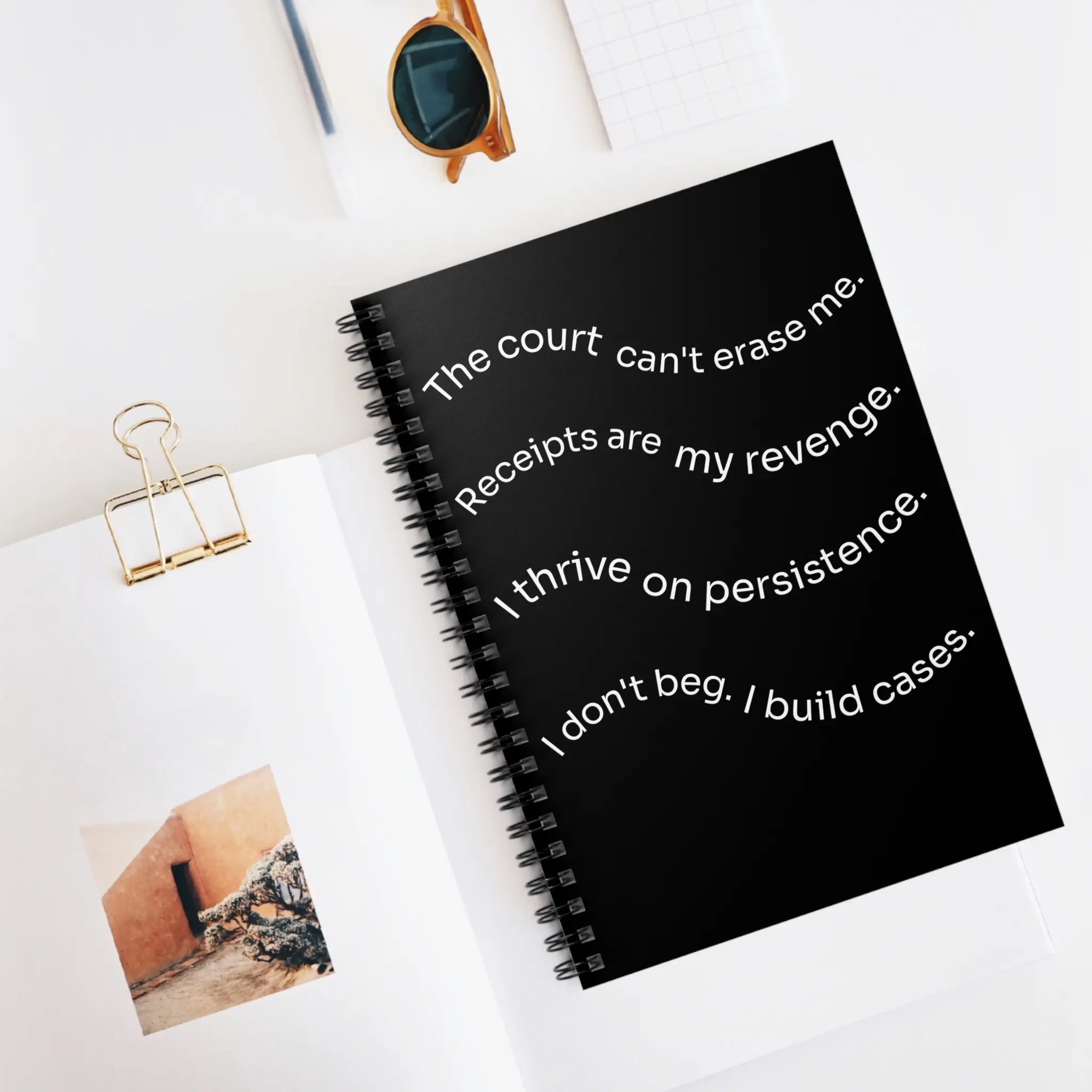 Bold Persistence Spiral Notebook – Motivational Journal for Legal Professionals, Unique Gift for Lawyers, Note-taking, Writing